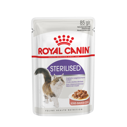 Royal Canin Regular Sterilised для стерилизованных кошек, здоровье почек + контроль веса, мясо, кусочки в соусе, пауч 85&nbsp;г