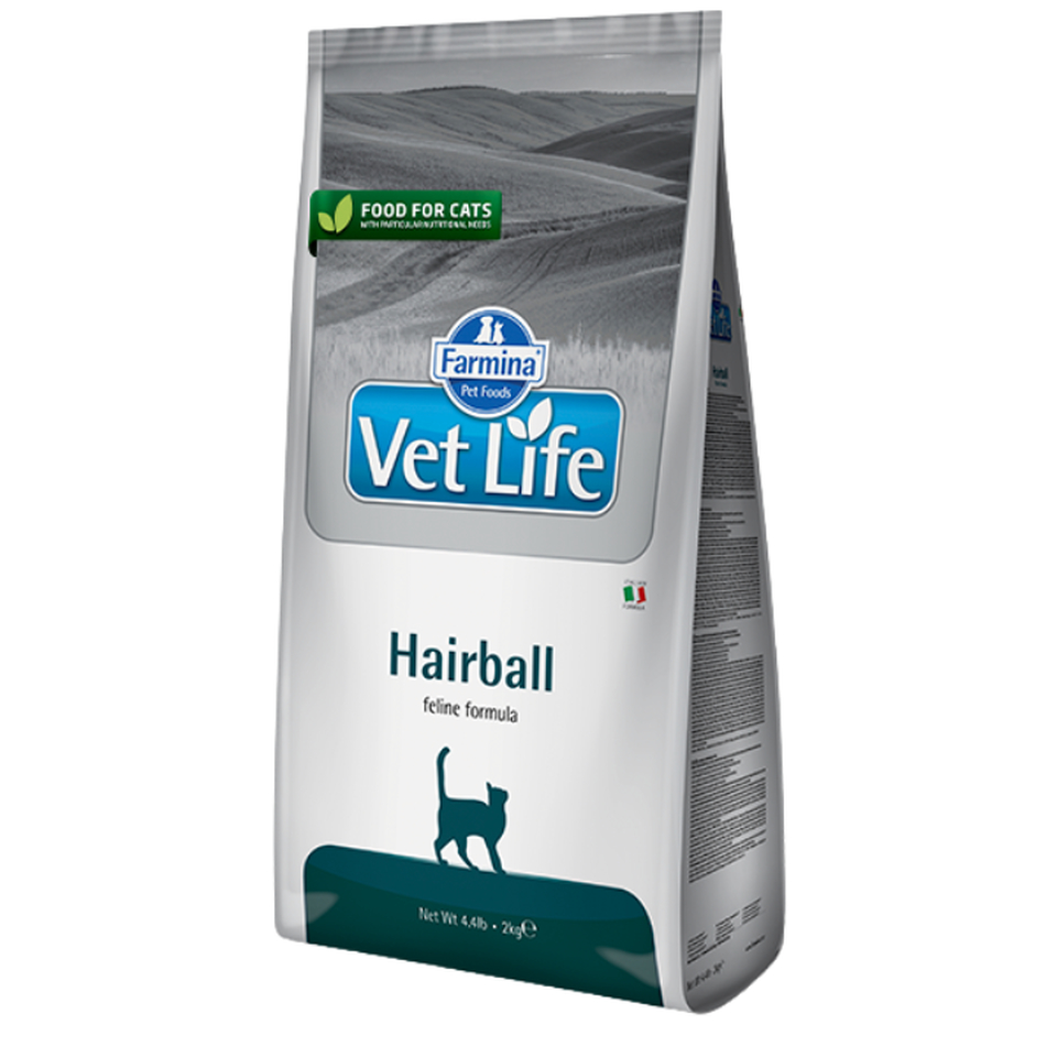 Farmina Vet Life Hairball Корм для кошек снижает образование и способствует выведению шерстяных комочков из жкт, 400г