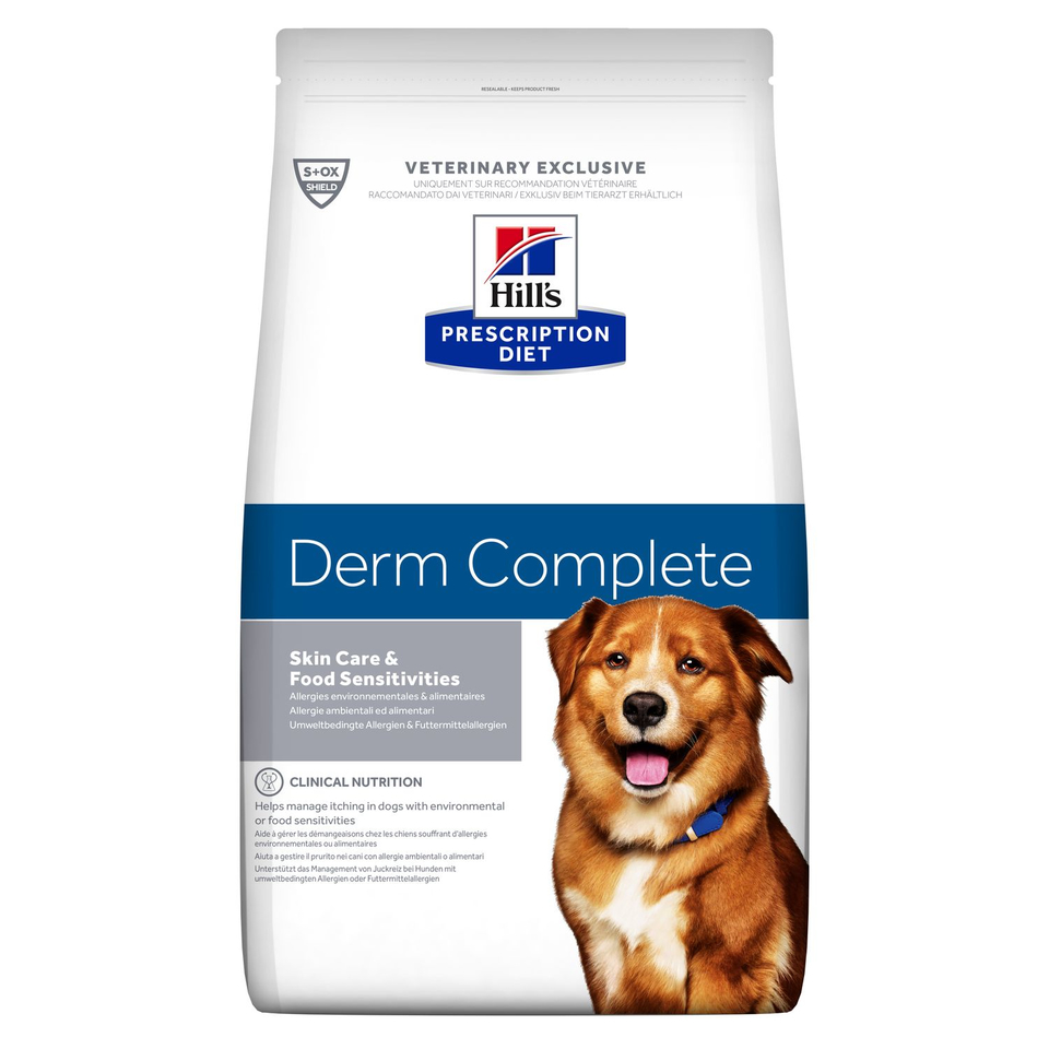 Hill's PD Derm Complete , для собак для здоровья кожи, при аллергии , 2кг