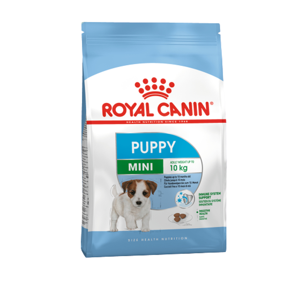 Royal Canin Mini Puppy для щенков мелких пород до 10 месяцев, поддержание иммунитета, курица, 800 г+пауч 85г