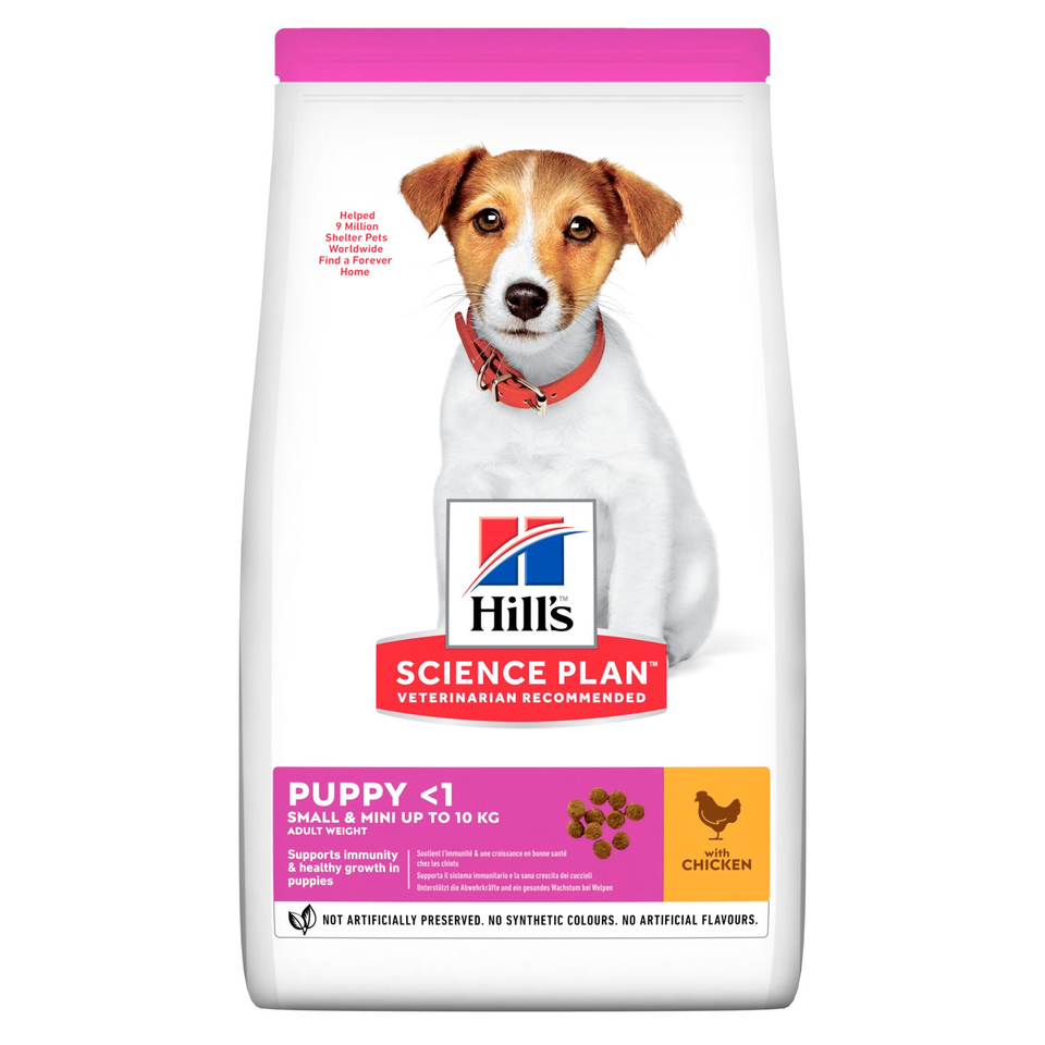Hill`s SP Puppy Healthy Development Small & Miniature для щенков мелких пород, беременных и кормящих собак, иммунитет + развитие мозга, курица, 300 г