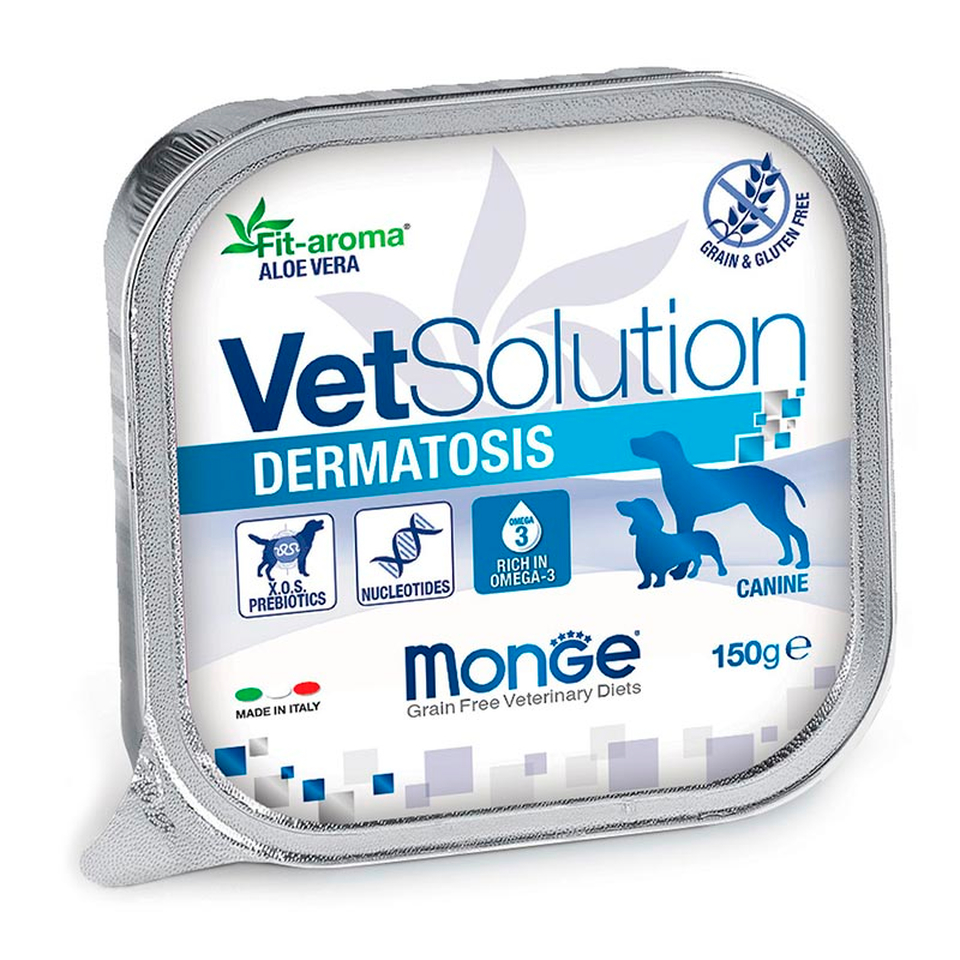 Monge VetSolution Dog Dermatosis для собак при пищевой непереносимости и аллергии, зуде, дерматозах, 150 г