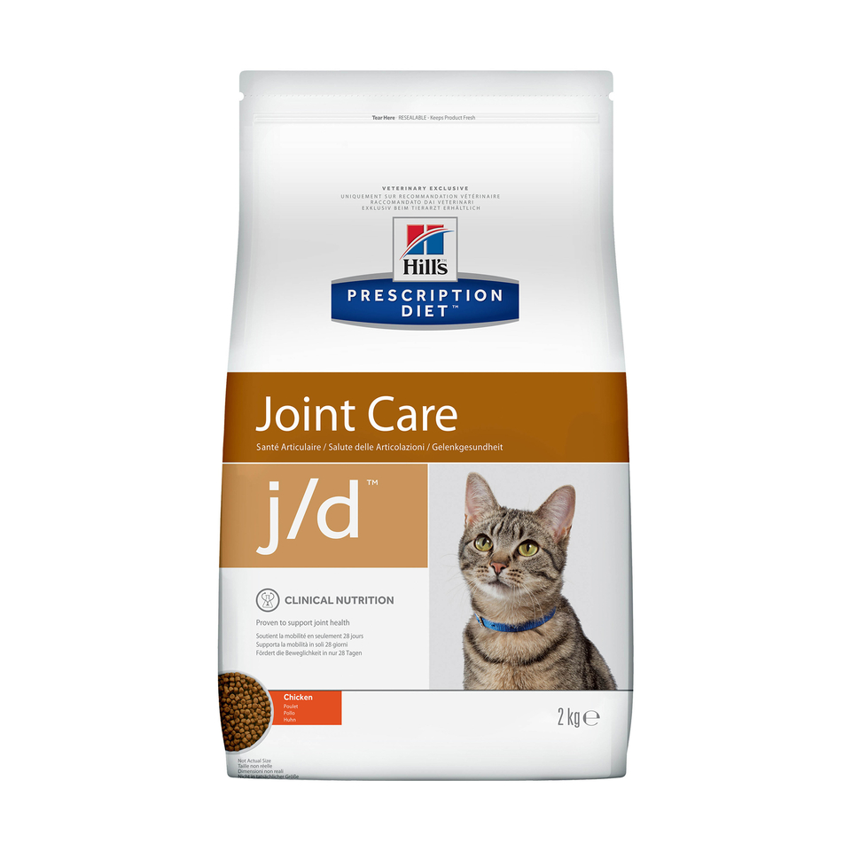 Hill`s PD j/d Joint Care для взрослых кошек при заболеваниях суставов, курица, 2 кг