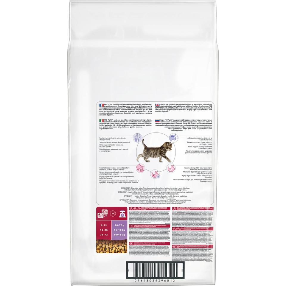 Pro Plan Delicate Kitten OptiDigest для котят с чувствительным пищеварением, индейка, 10 кг