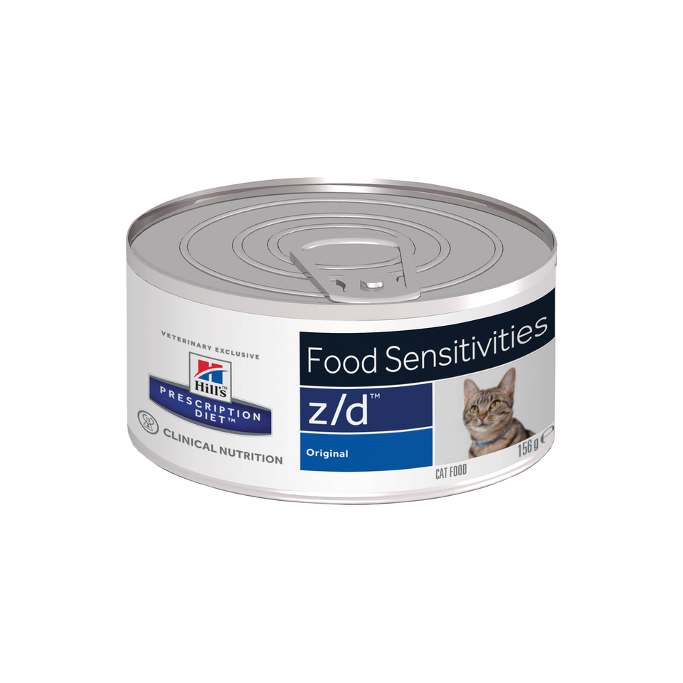 Hill`s PD z/d Food Sensitivities для взрослых кошек при заболеваниях ЖКТ, аллергии, зуде, наружном отите, мясо, консервы 156 г