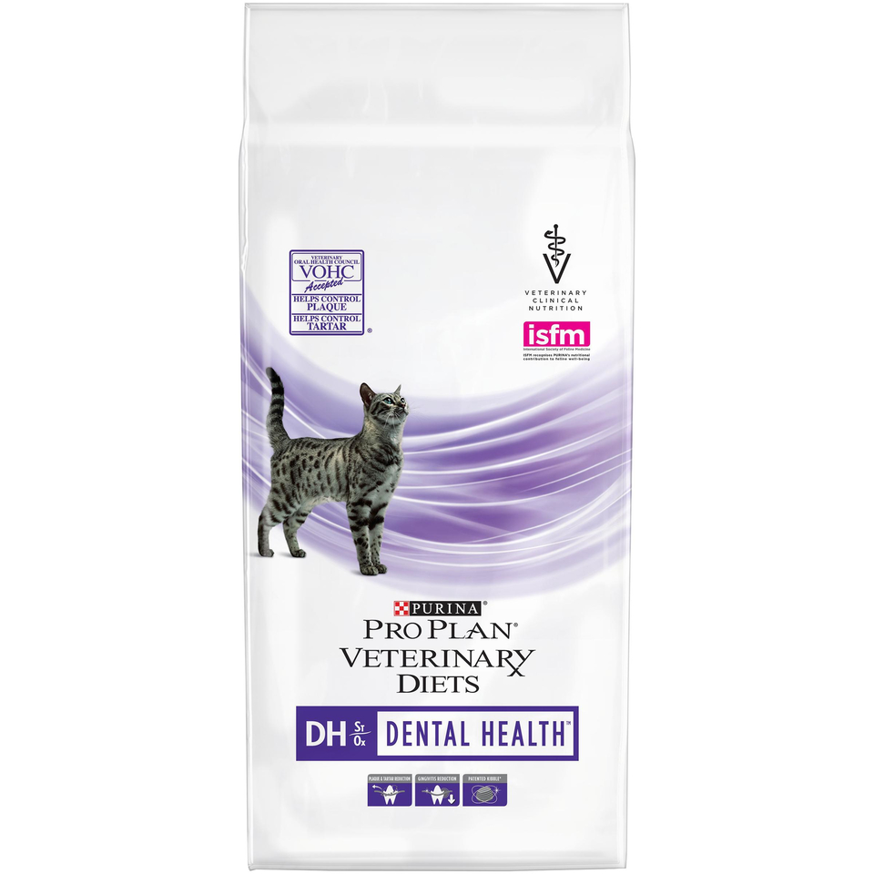 Pro Plan Veterinary diets DH St/Ox Dental Health для взрослых кошек при заболеваниях ротовой полости, растительные белки, 1 кг