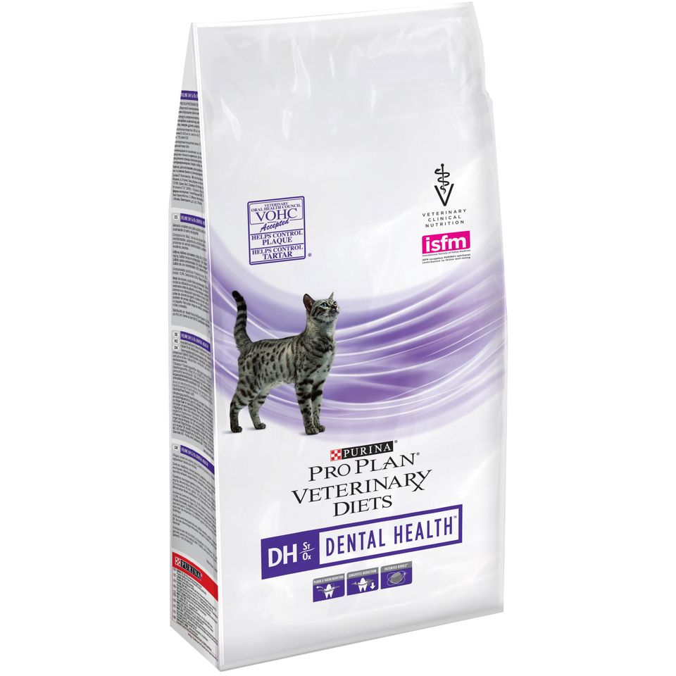 Pro Plan Veterinary diets DH St/Ox Dental Health для взрослых кошек при заболеваниях ротовой полости, растительные белки, 1 кг