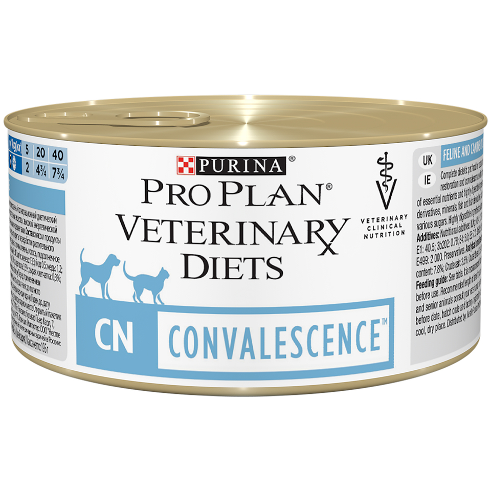 Pro Plan Veterinary diets CN Convalescence для кошек и собак всех возрастов в период восстановления, мясо, консервы 195 г