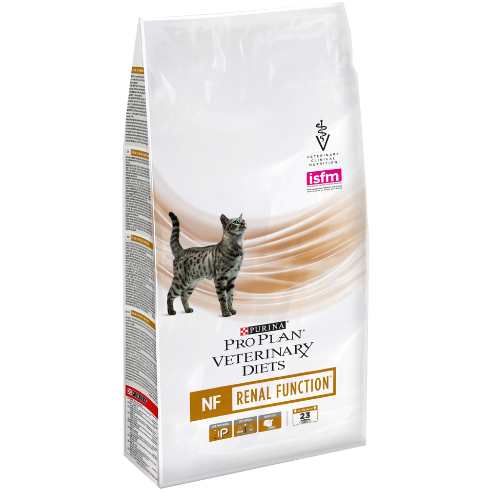 Pro Plan Veterinary diets NF St/Ox Renal Function для взрослых кошек при патологии почек/мочевых камнях, растительные белки, 1,5 кг