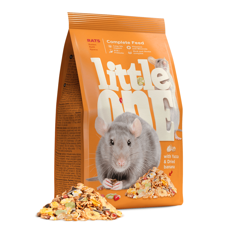 Little One Rats для крыс, здоровье кишечника, кожи и шерсти + иммунитет, 400 г