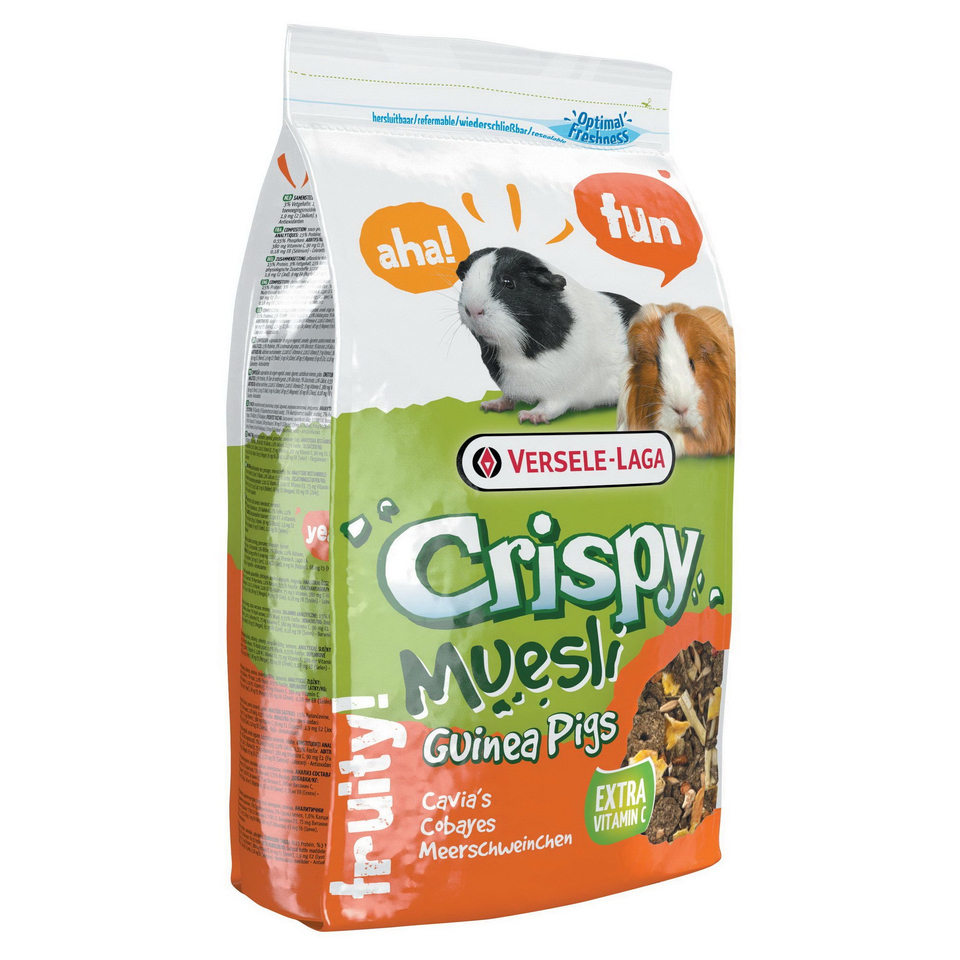 Versele-Laga Crispy Muesli Guinea Pigs для морских свинок, здоровье зубов и кишечника, 400 г