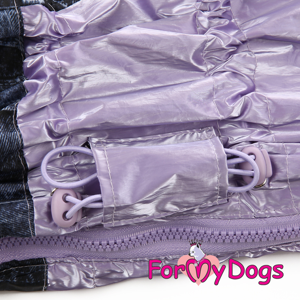 Дождевик фиолетовый для собак-девочек (В1)