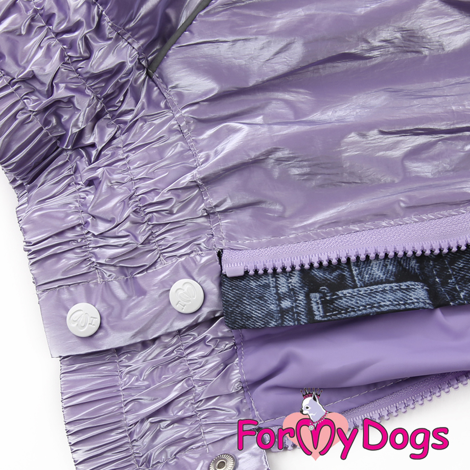 Дождевик фиолетовый для собак-девочек (В1)