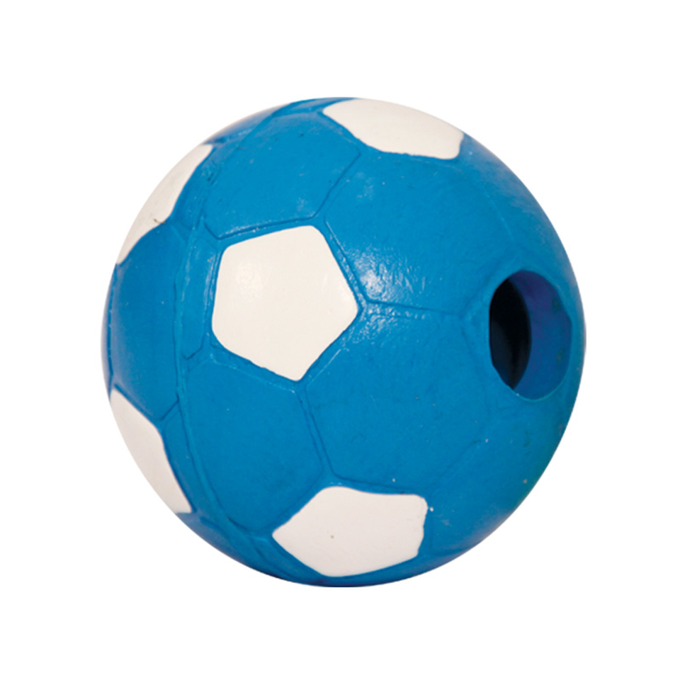 Триол Мяч футбольный с колокольчиком из цельнолитой резины, игрушка для собак, 6,5 см