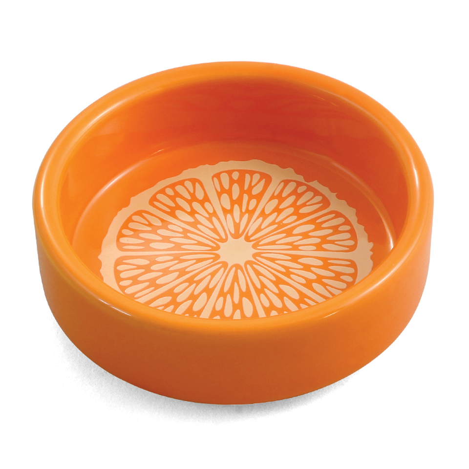 Миска «Апельсин» керамическая для мелких животных, 100 мл, оранжевая