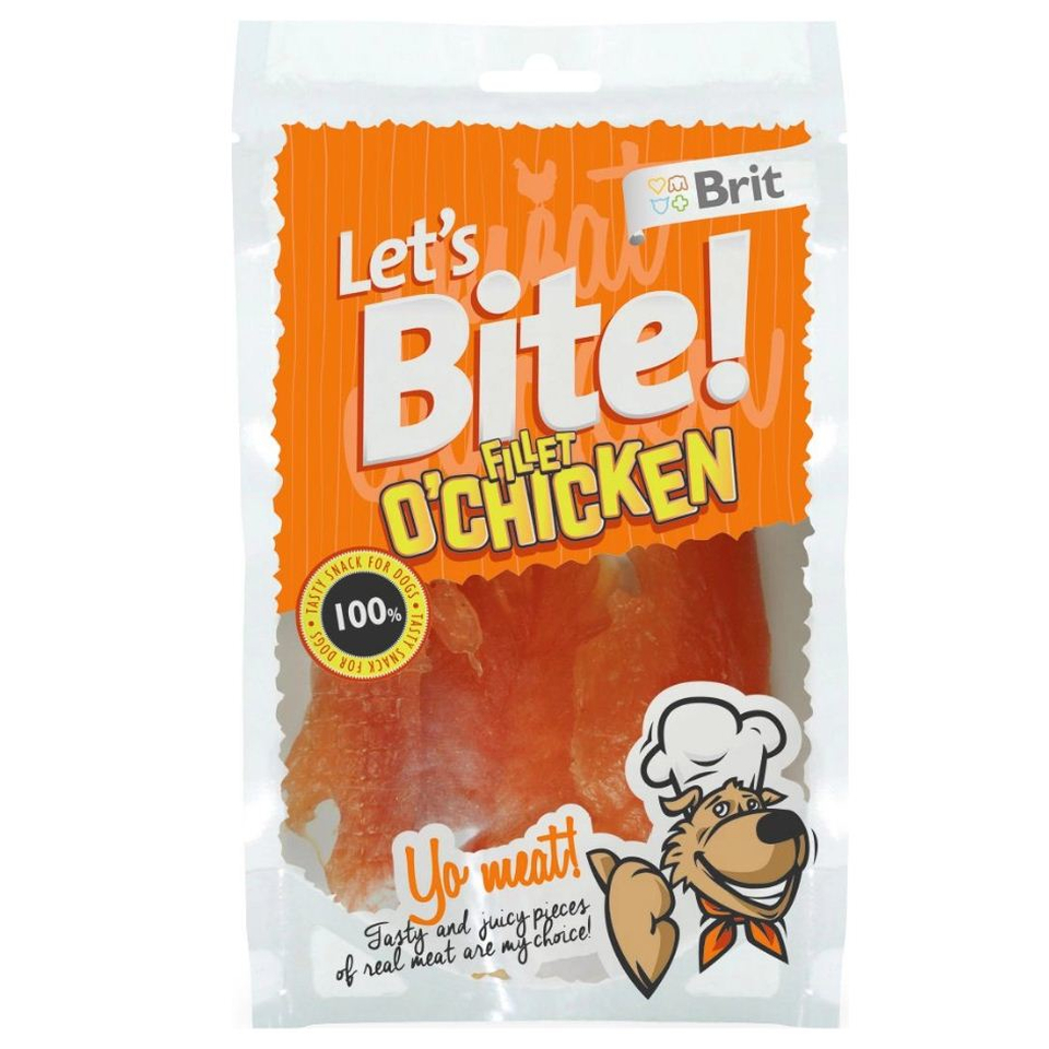 Brit Let's Bite! Fillet o'Chicken, сублимированная куриная грудка, для дрессировки или поощрения, 80 г