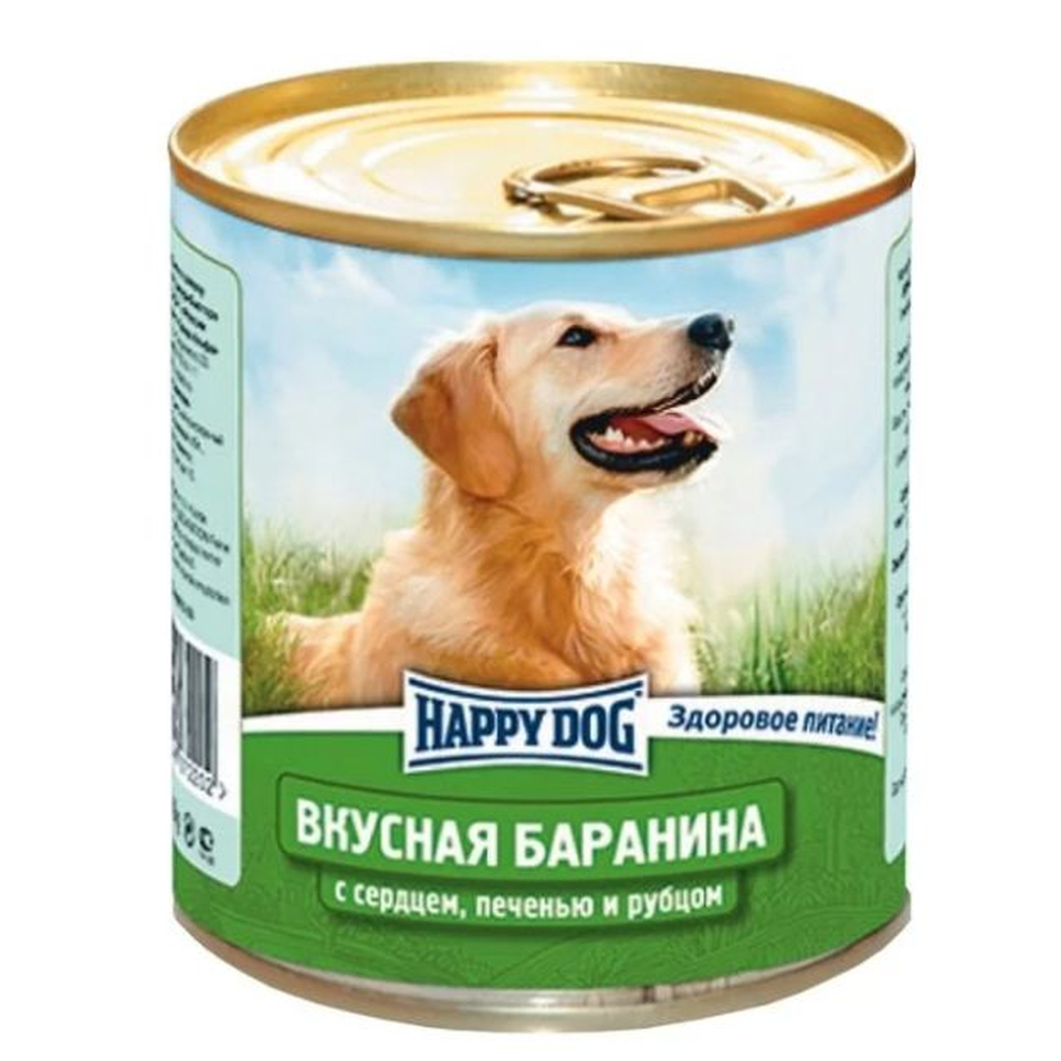 Happy Dog Nature Line для взрослых собак, для поддержания иммунитета, баранина/печень/рубец/сердце, консервы 750 г