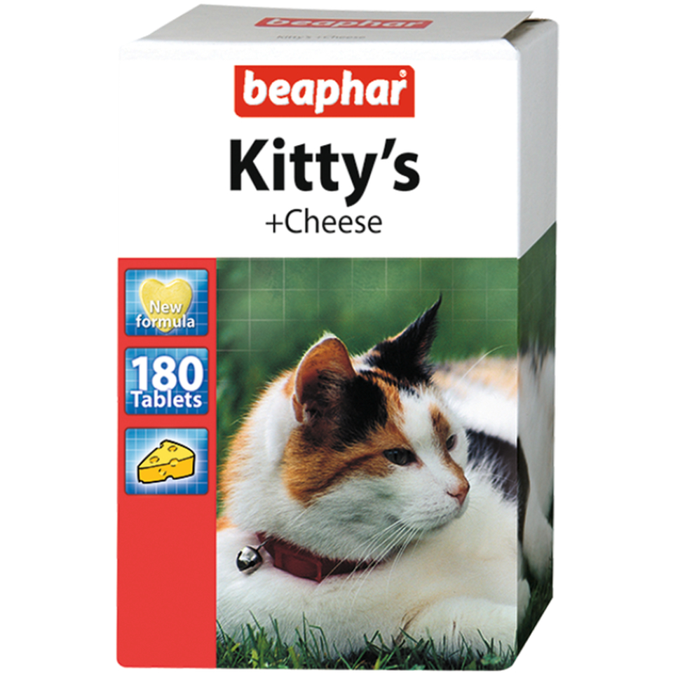 Витаминная добавка Kitty's + Cheese для кошек с сыром, 180 таблеток