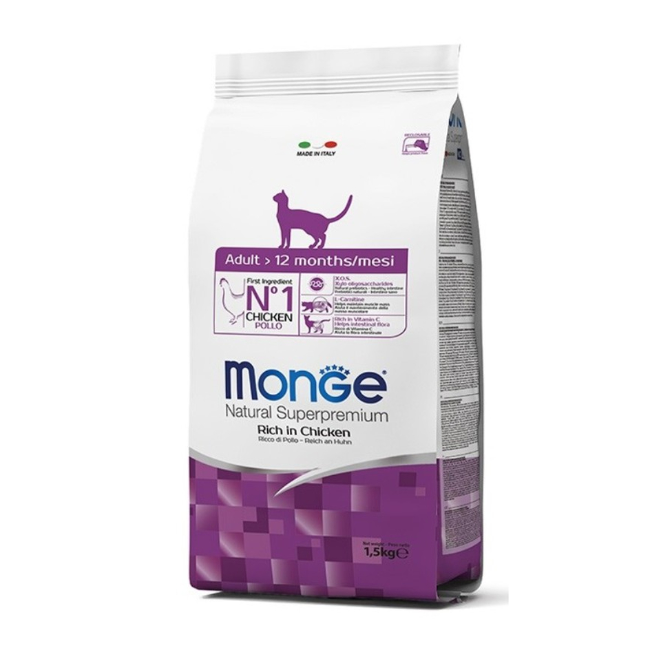 Monge Cat Classic Line для взрослых кошек, для поддержания иммунитета, курица, 400 г