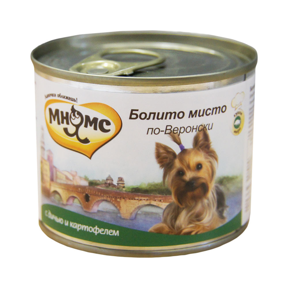 Мнямс для привередливых собак мелких пород, для поддержания иммунитета, Болито мисто по-Веронски (дичь/ картофель), консервы 200 г