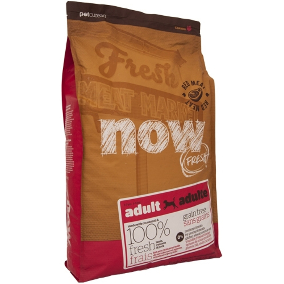 NOW! Fresh Grain Free Adult Recipe беззерновой для взрослых собак, иммунитет + контроль веса, ягненок/оленина/свинина, 11,3 кг