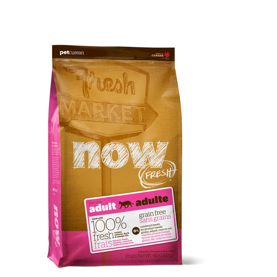 NOW! Fresh Grain Free Adult Recipe беззерновой для взрослых кошек, иммунитет + здоровье кишечника, индейка/овощи/утка, 7,26 кг