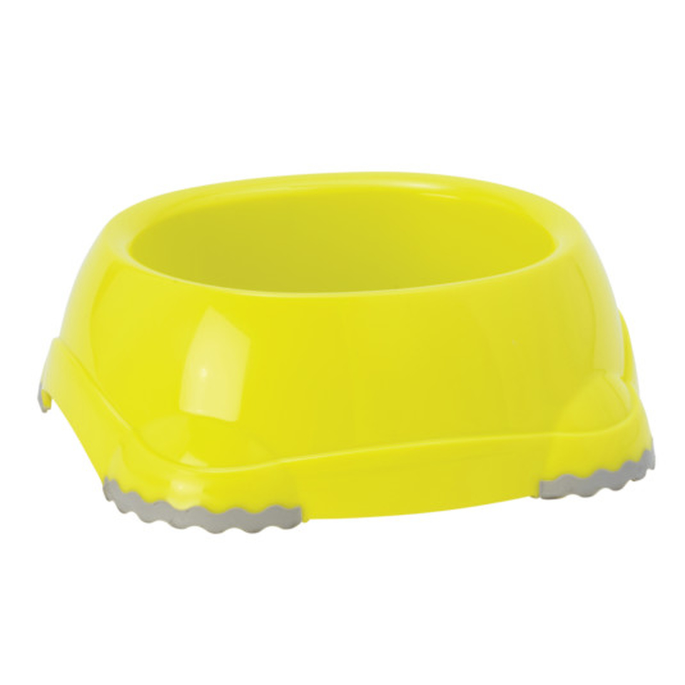 Миска «Smarty bowl» пластиковая с антискольжением для собак, 735 мл, лимонная