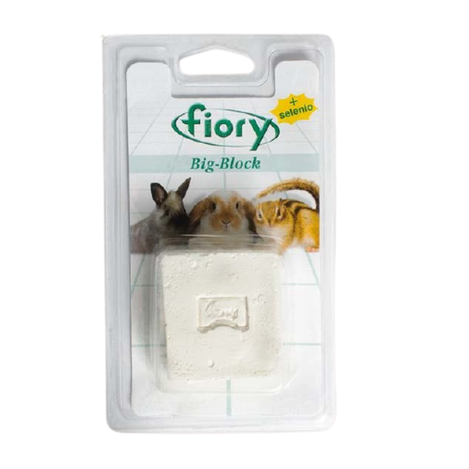 Fiory Big-Block минеральный камень для стачивания зубов у грызунов с селеном, 100 г