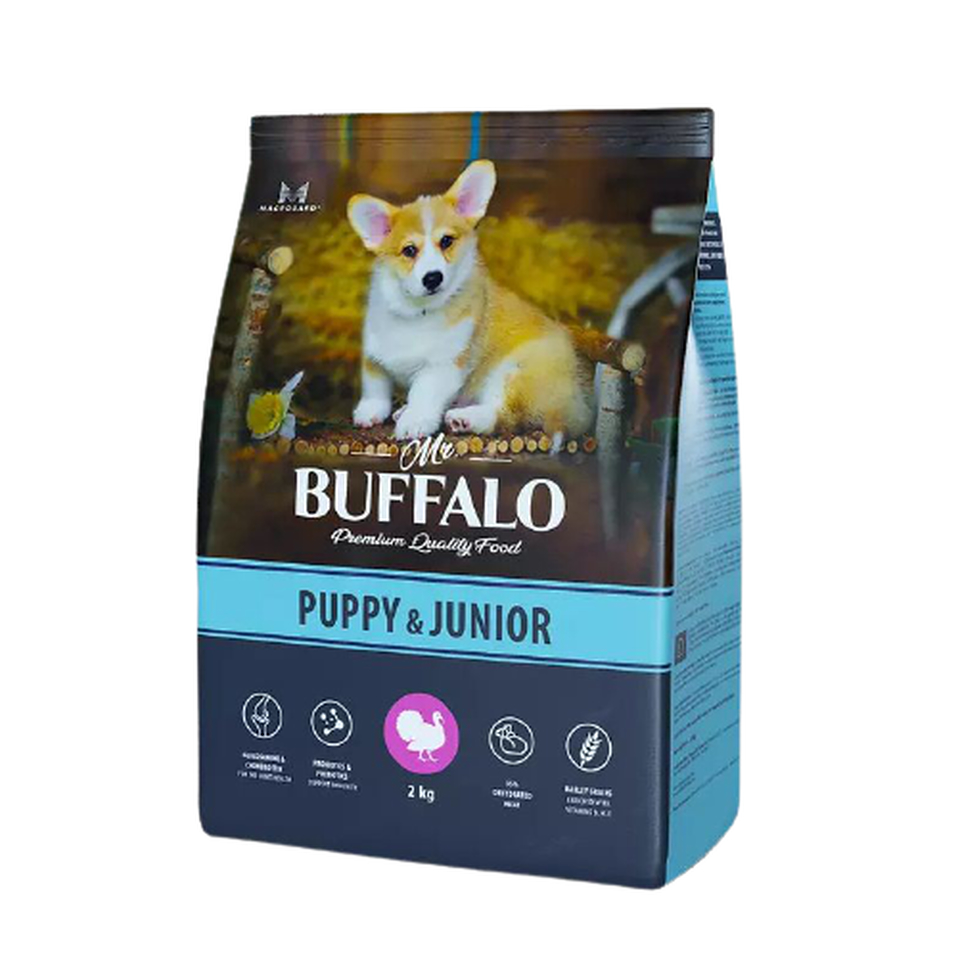 Mr.Buffalo PUPPY & JUNIOR для щенков и юниоров, индейка, 2кг