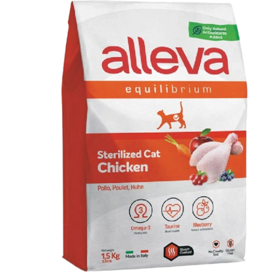 Alleva Equilibrium для кастрированных котов и стерилизованных кошек, курица, 1,5кг