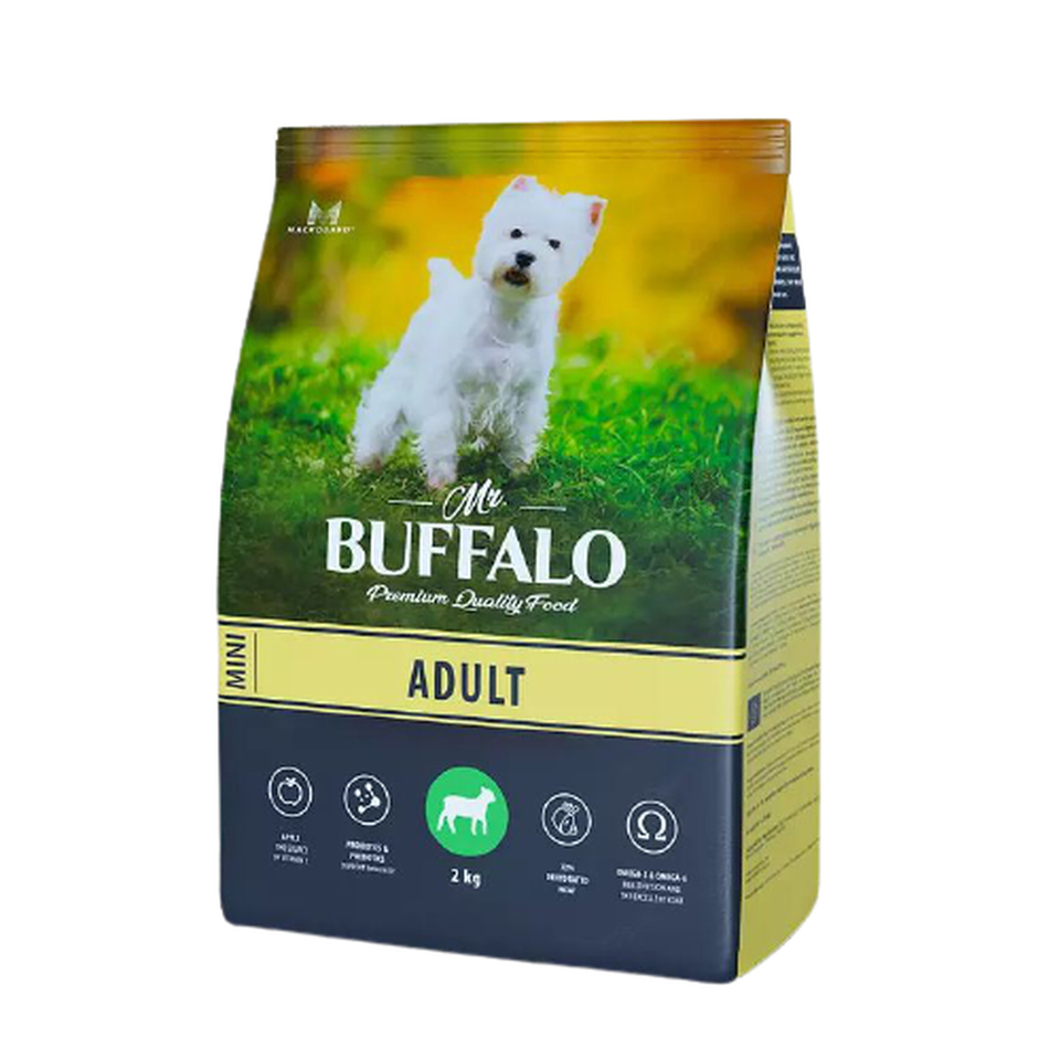 Mr.Buffalo корм для взрослых собак малых пород, ягненок 2 кг