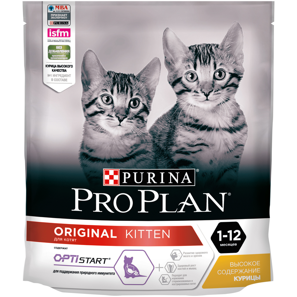 Pro Plan Original Kitten OptiStart для котят в период роста, курица, 400 г