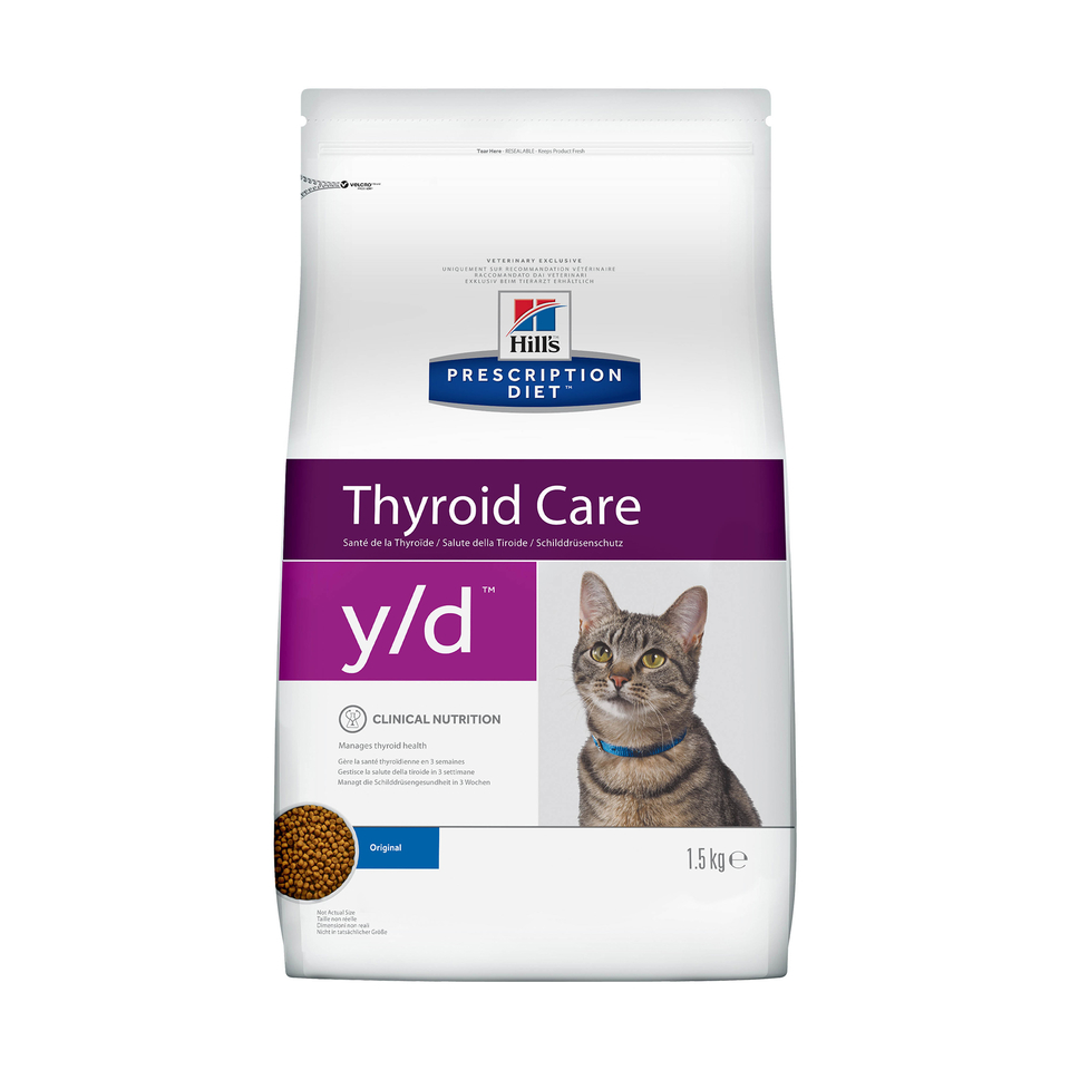 Hill`s PD y/d Thyroid Care для взрослых кошек при гипертиреозе, заболеваниях щитовидной железы, 1,5 кг
