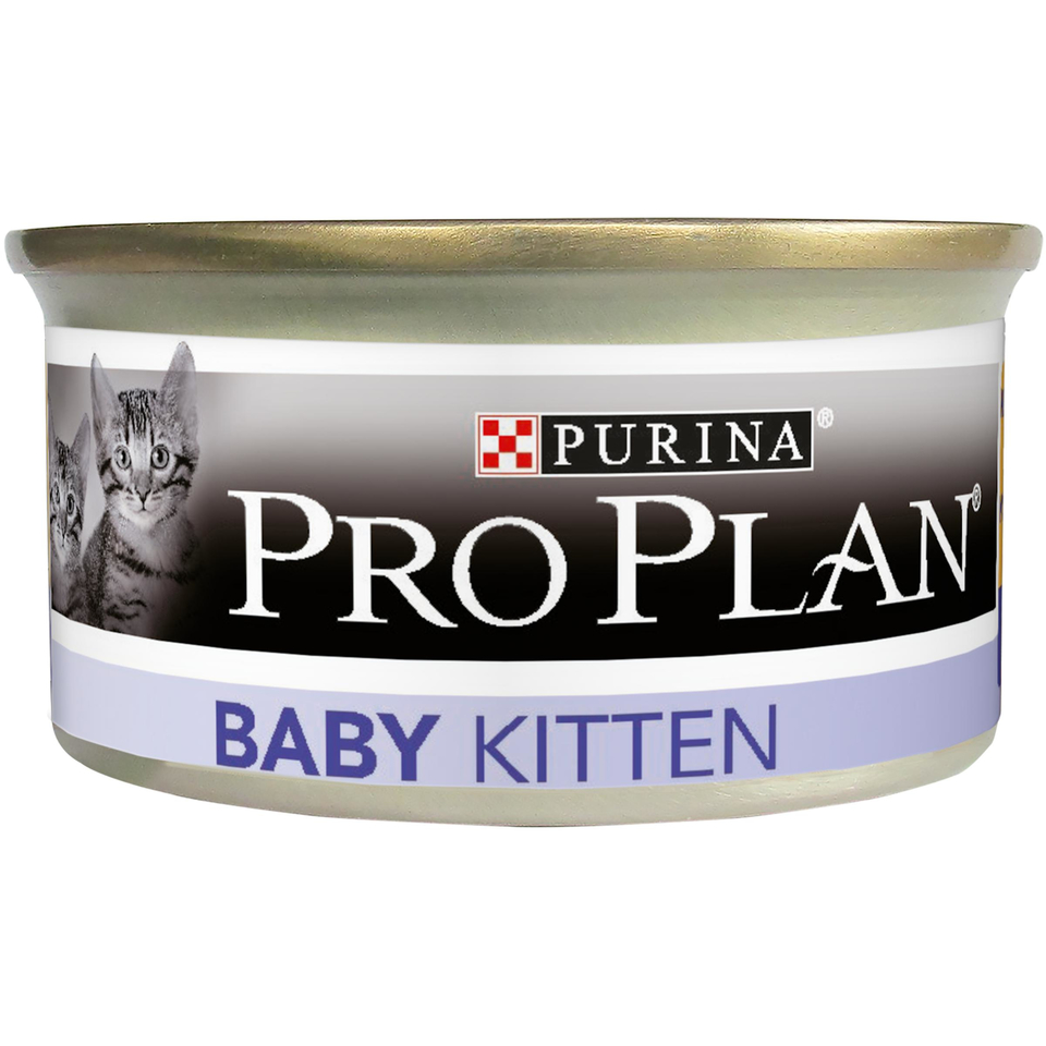 Pro Plan Junior Baby Kitten первый прикорм для котят, курица, консервы 85 г