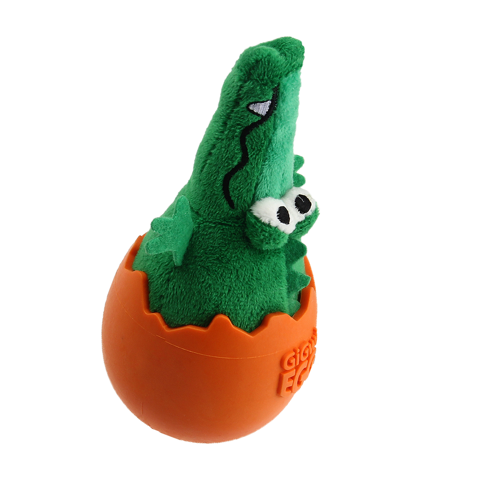 GiGwi Крокодил-неваляшка с пищалкой, игрушка для собак