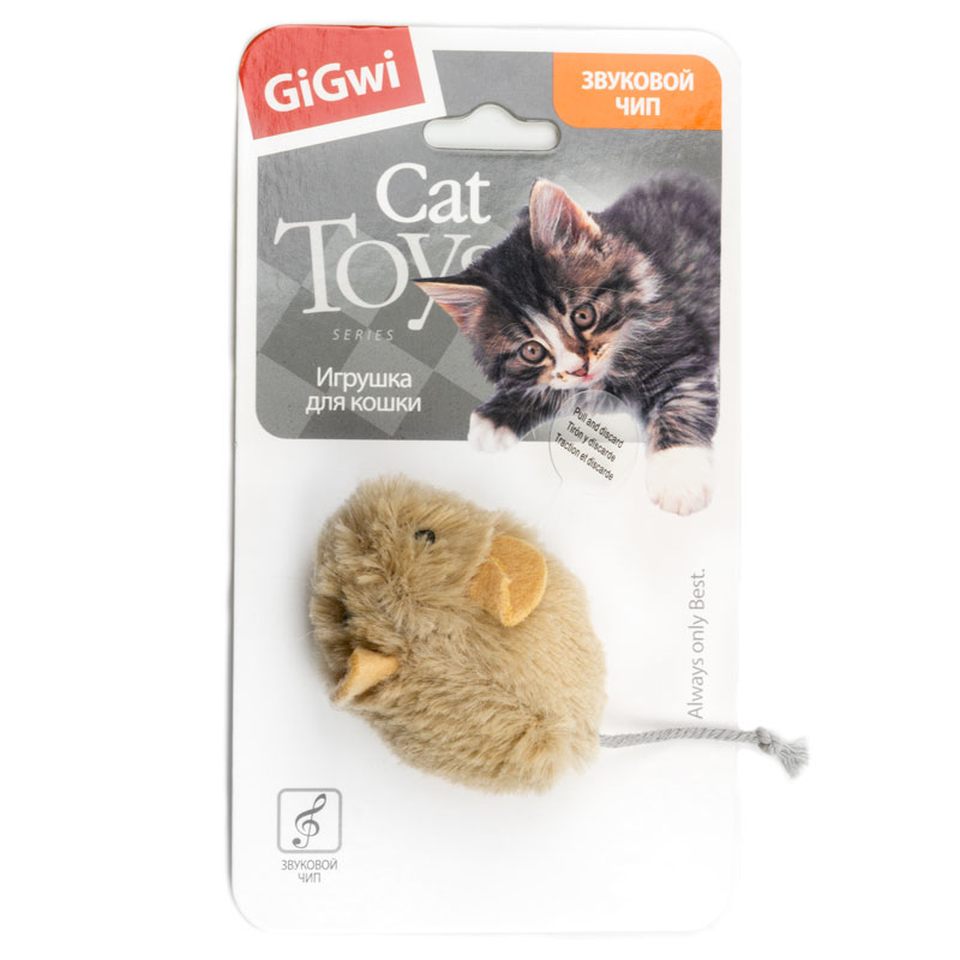 GiGwi Мышка со звуковым чипом, игрушка для кошек