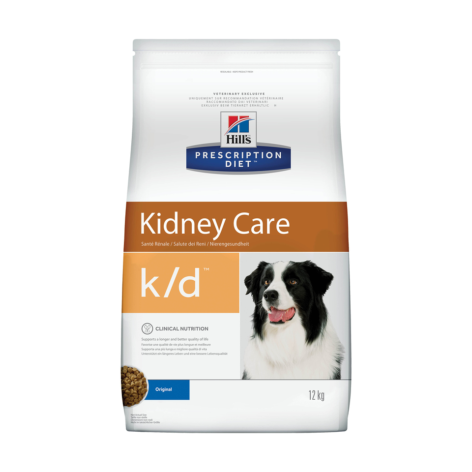 Hill`s PD k/d Kidney Care для взрослых собак при заболеваниях почек и сердца, 12 кг