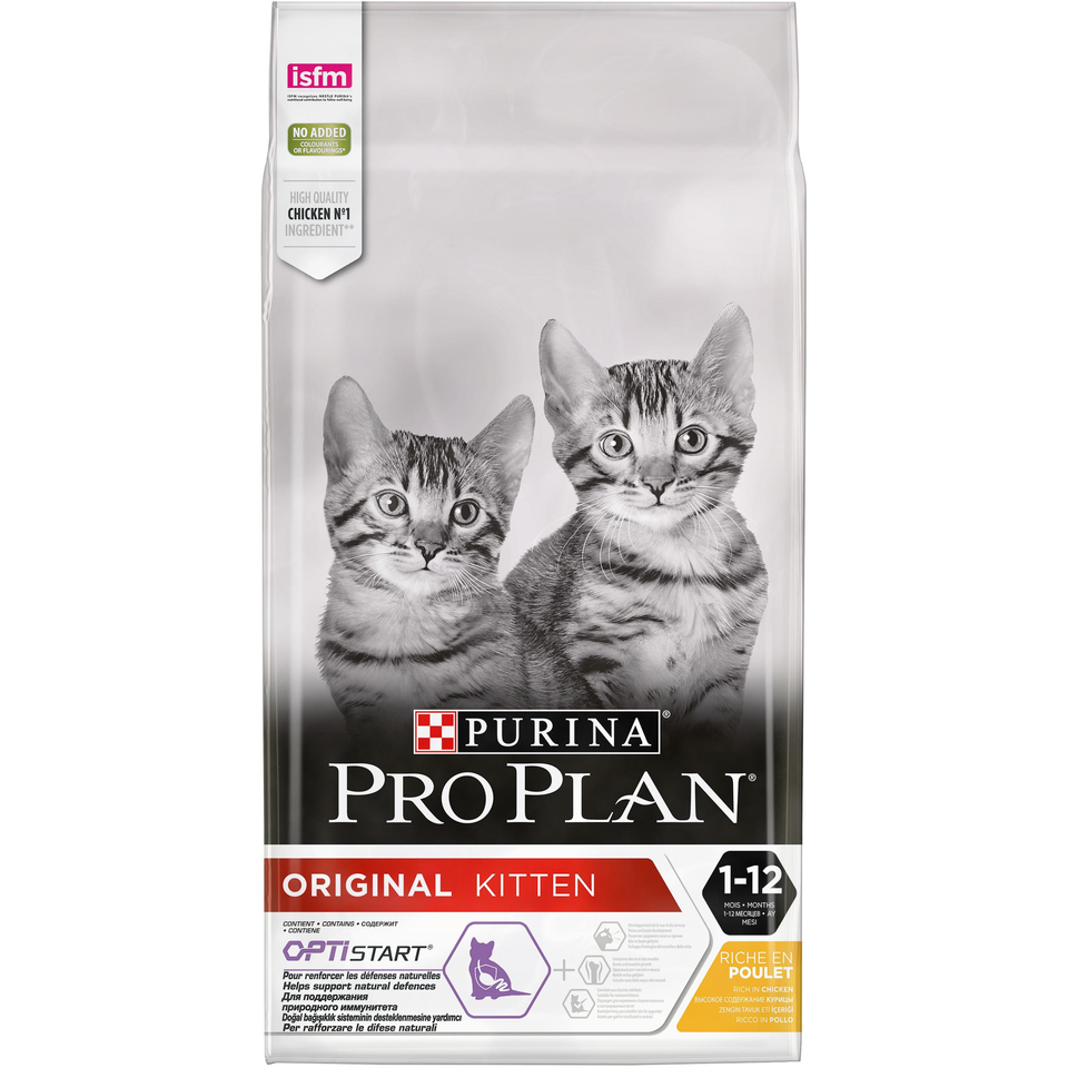 Pro Plan Original Kitten OptiStart для котят в период роста, курица, 10 кг