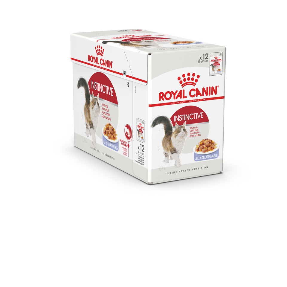 Royal Canin Instinctive Adult для взрослых кошек, здоровье почек + контроль веса, мясо, кусочки в желе, пауч 85 г