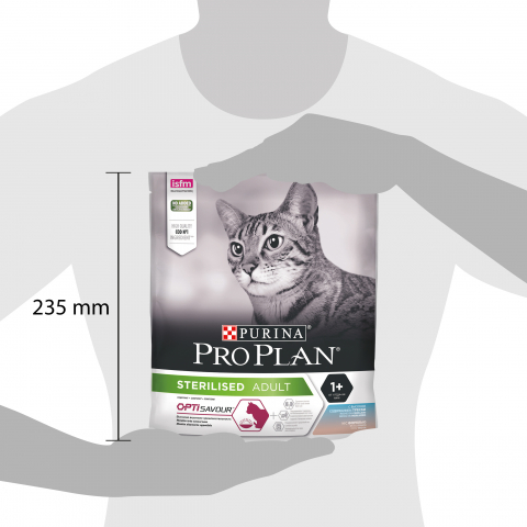 Pro Plan Sterilised OptiSavour для стерилизованных кошек, треска/форель, 400 г