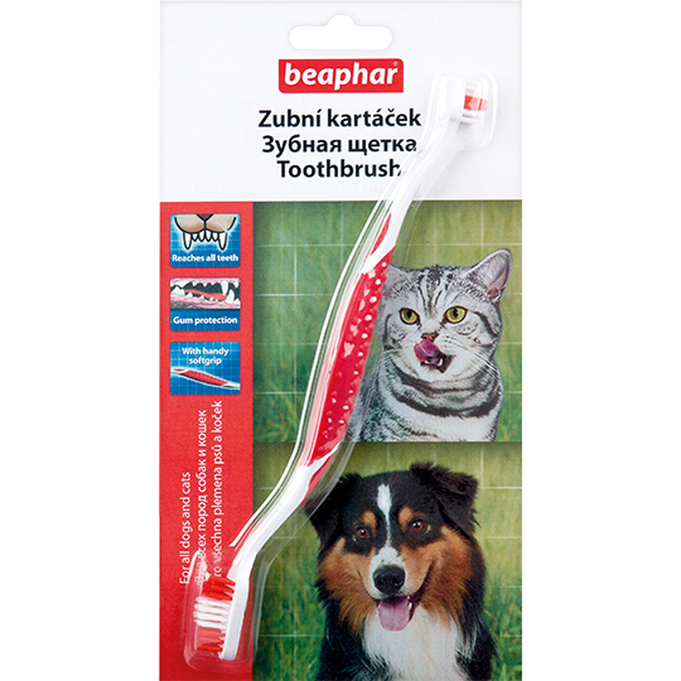 Беафар зубная щетка двойная для собак и кошек