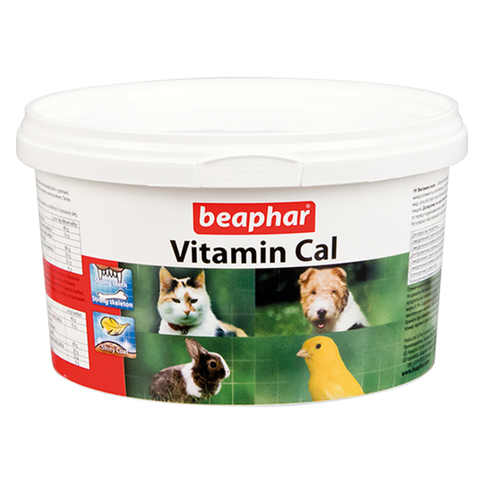 Кормовая добавка Vitamin Cal для кошек, собак, грызунов и птиц, 250 г