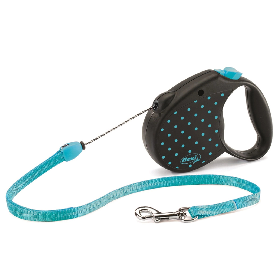 Flexi Color S Рулетка-поводок для собак весом до 12 кг (голубой), 5 м