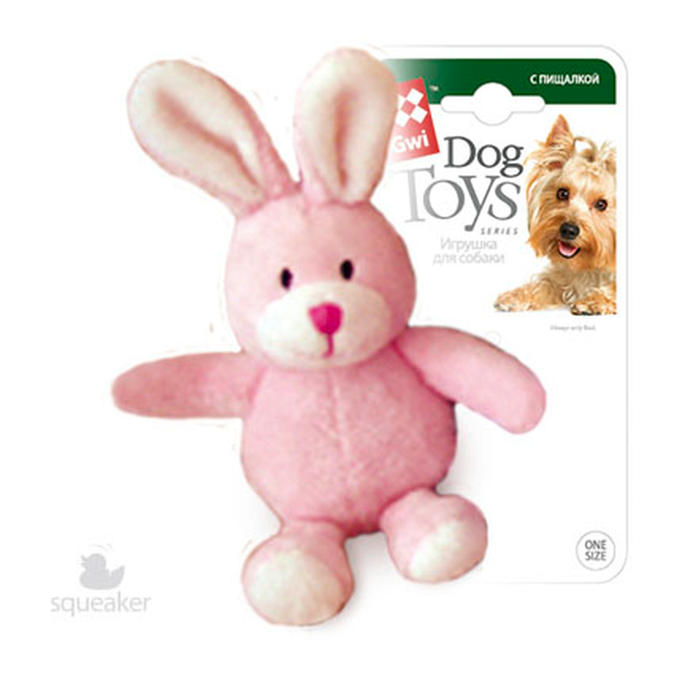 GiGwi Заяц с пищалкой, игрушка для собак