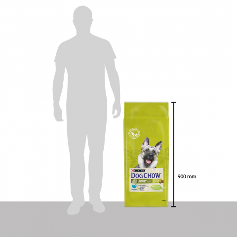 Dog Chow Large Adult для взрослых собак крупных пород, для поддержания иммунитета, индейка, 14 кг