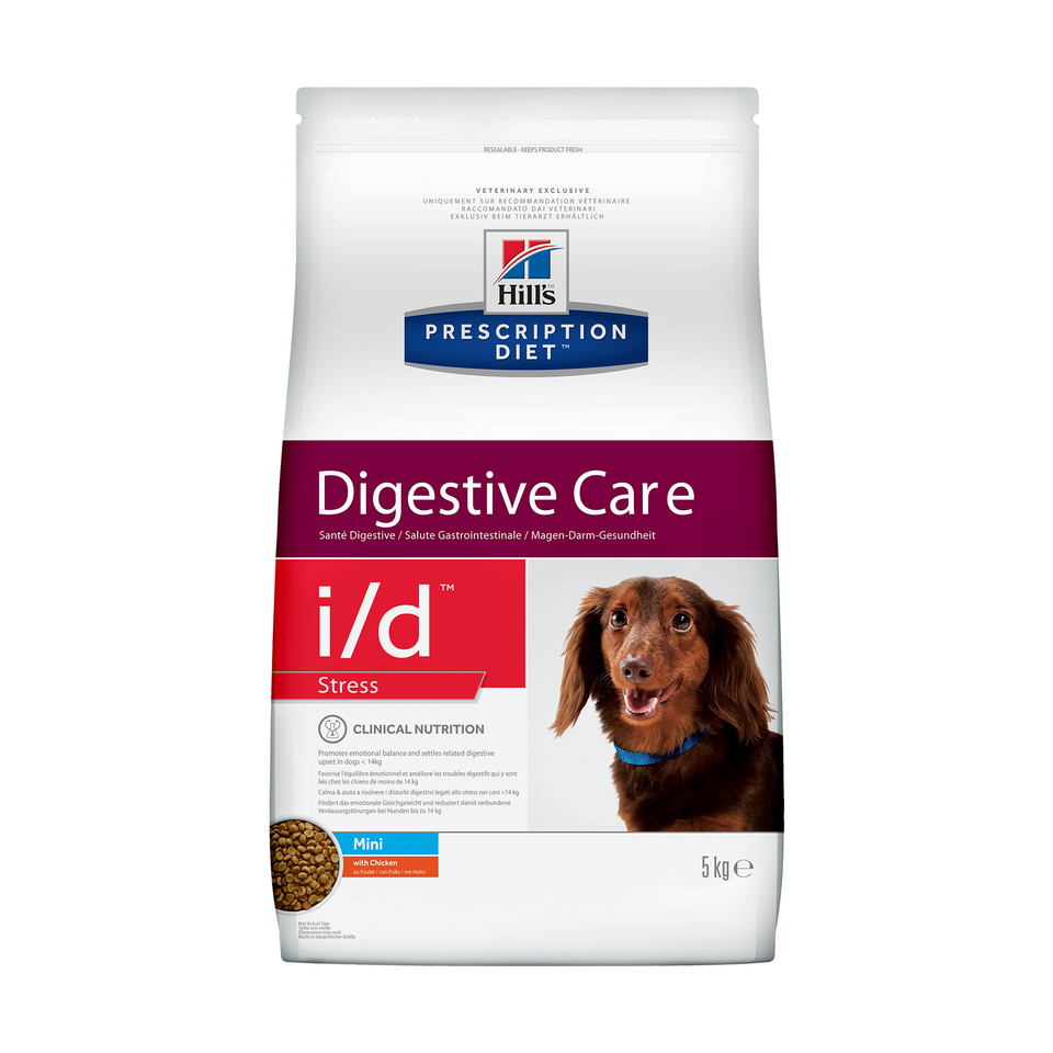 Hill`s PD i/d Digestive Care Stress Mini для взрослых собак малых пород при стрессе и хронических заболеваниях ЖКТ, курица, 5 кг