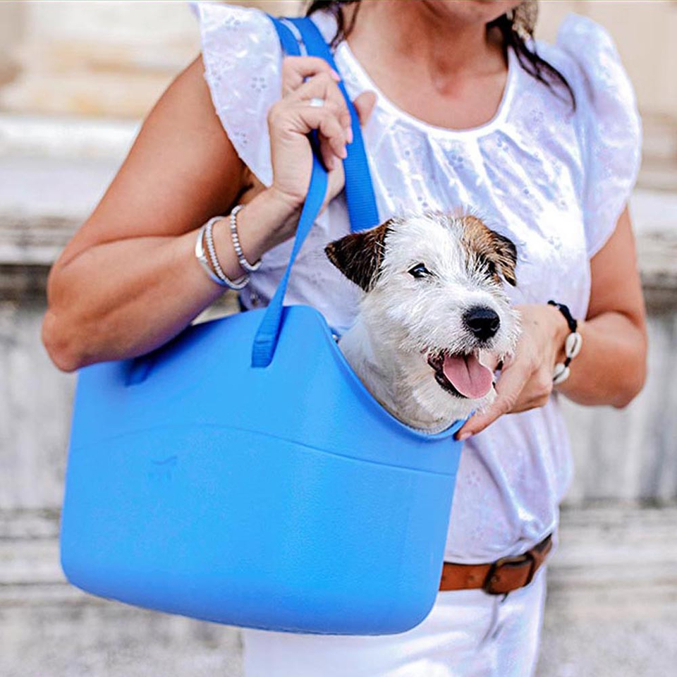 With-Me сумка-переноска голубая для собак весом до 8 кг