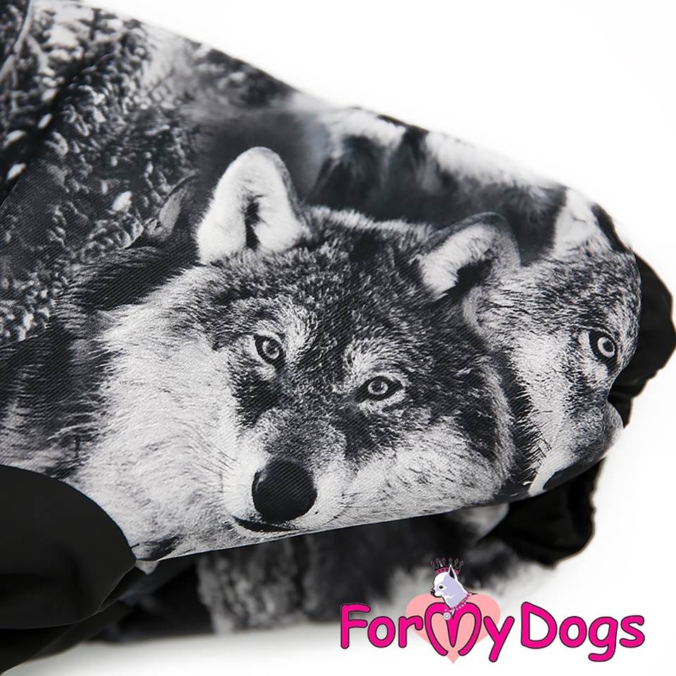 Комбинезон Волк черно-серый для собак-мальчиков (B1)
