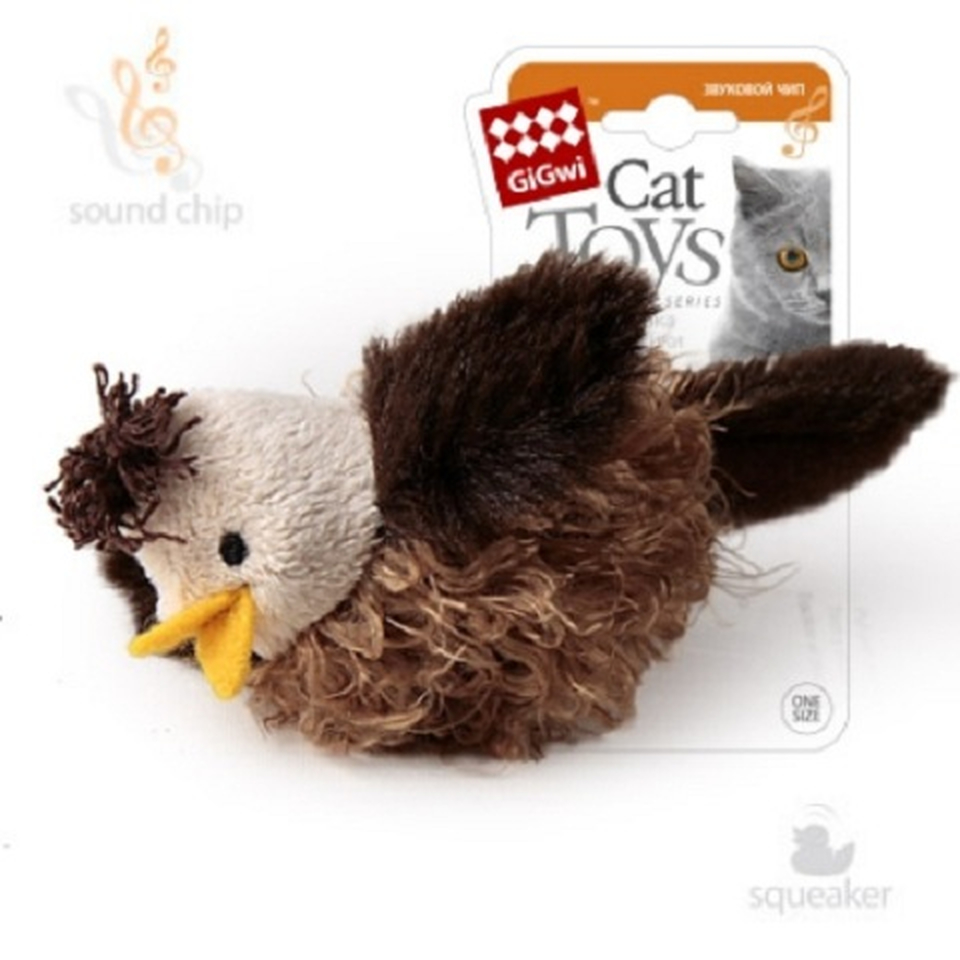 GiGwi Птичка со звуковым чипом, игрушка для кошек