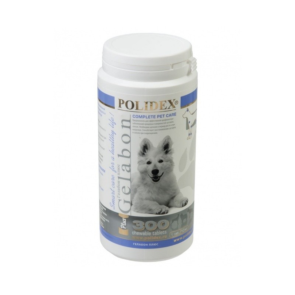 Полидекс Гелабон плюс для восстановления хрящевой ткани у собак, 300 таблеток